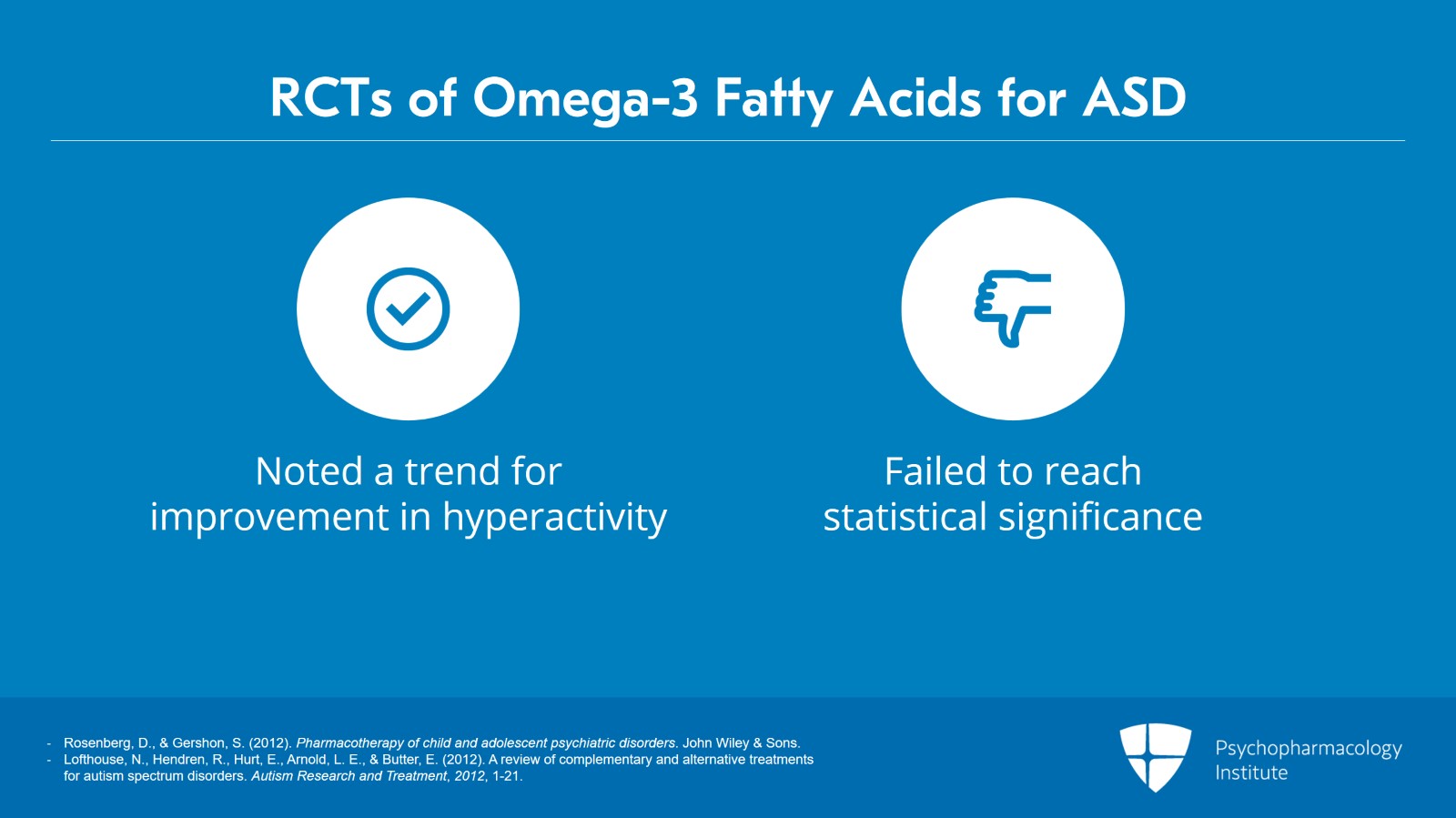 Use of Omega 3 Fatty Acids in Children and Adolescents